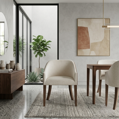 Universal Haze Shell-Back Upholstered Dining Arm Chair