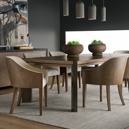 Universal Haze Shell-Back Upholstered Dining Arm Chair