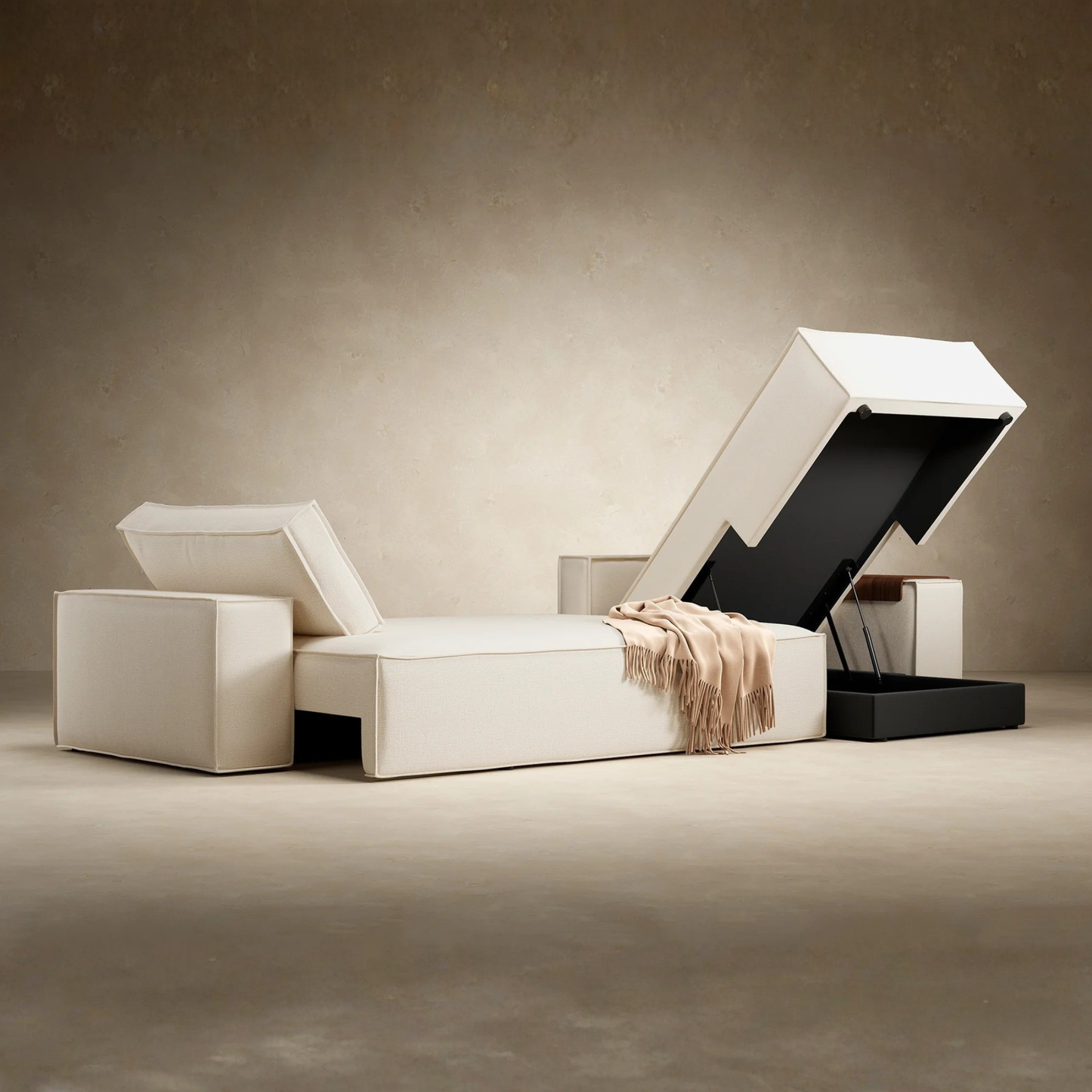 Innovation Living Newilla L‑Shaped Sectional Lounger Sleeper Sofa