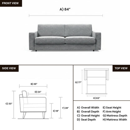Innovation Living Carnell Fabric Queen Sleeper Sofa