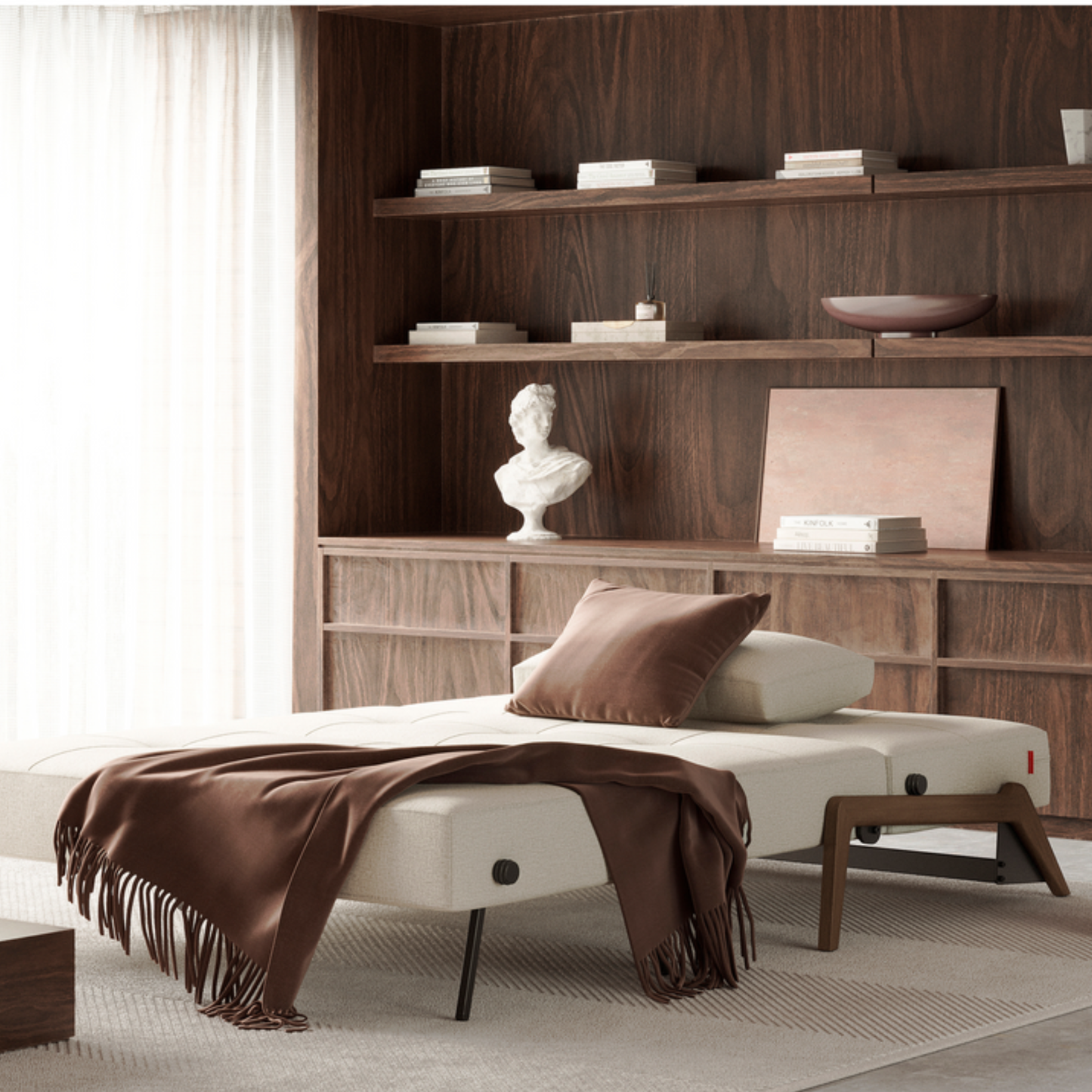 Innovation Living Cubed Fabric Full Sleeper Sofa