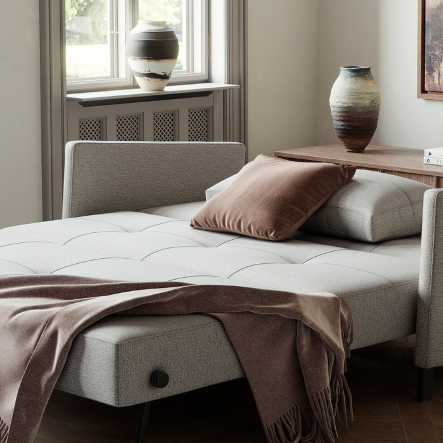 Innovation Living Cubed Fabric Full Sleeper Sofa