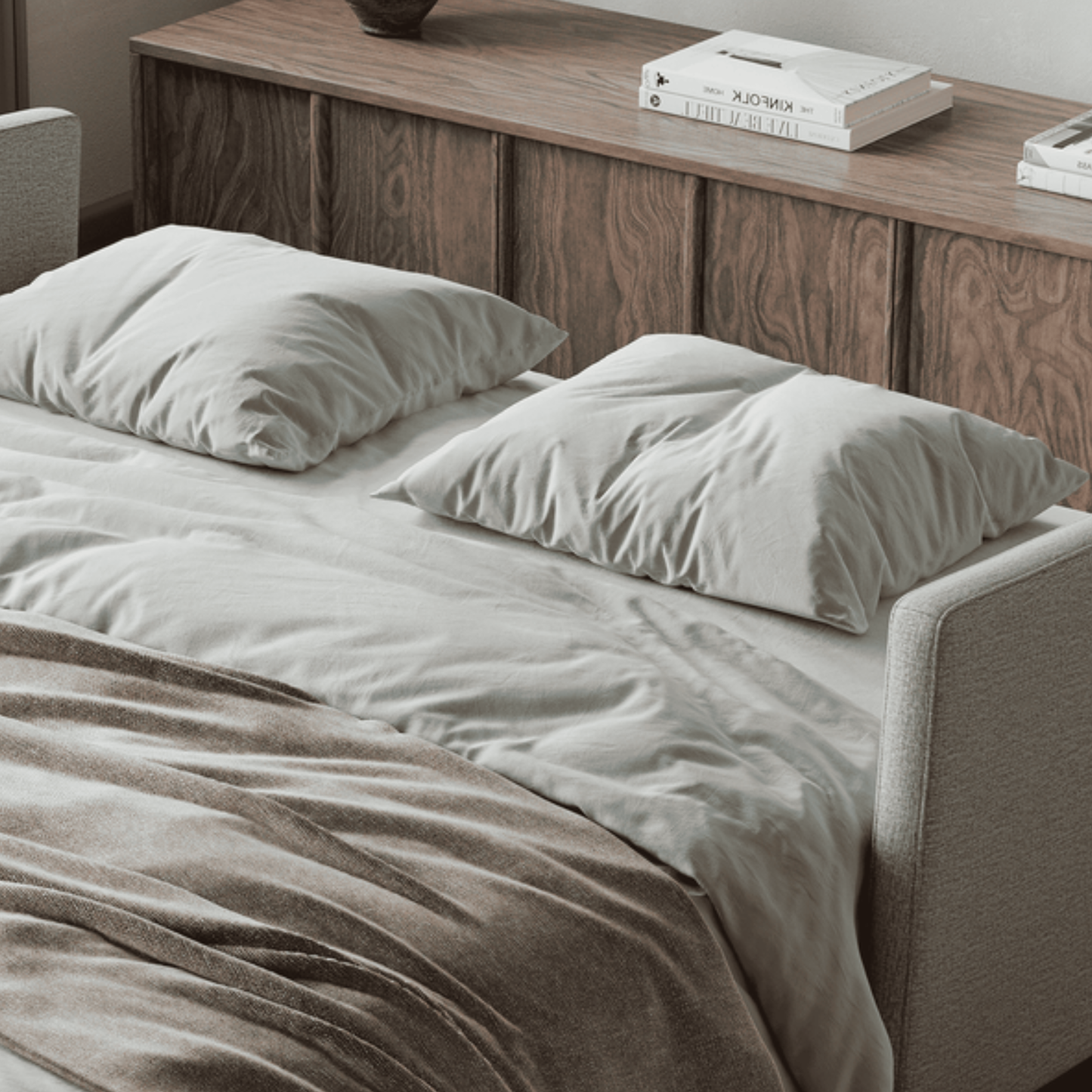 Innovation Living Cubed Fabric Full Sleeper Sofa