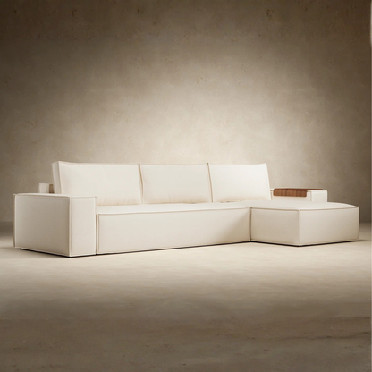 Innovation Living Newilla L‑Shaped Sectional Lounger Sleeper Sofa