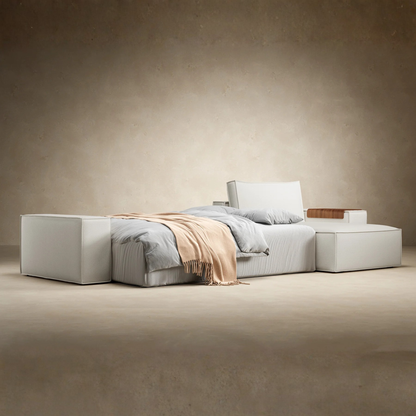 Innovation Living Newilla L‑Shaped Sectional Lounger Sleeper Sofa