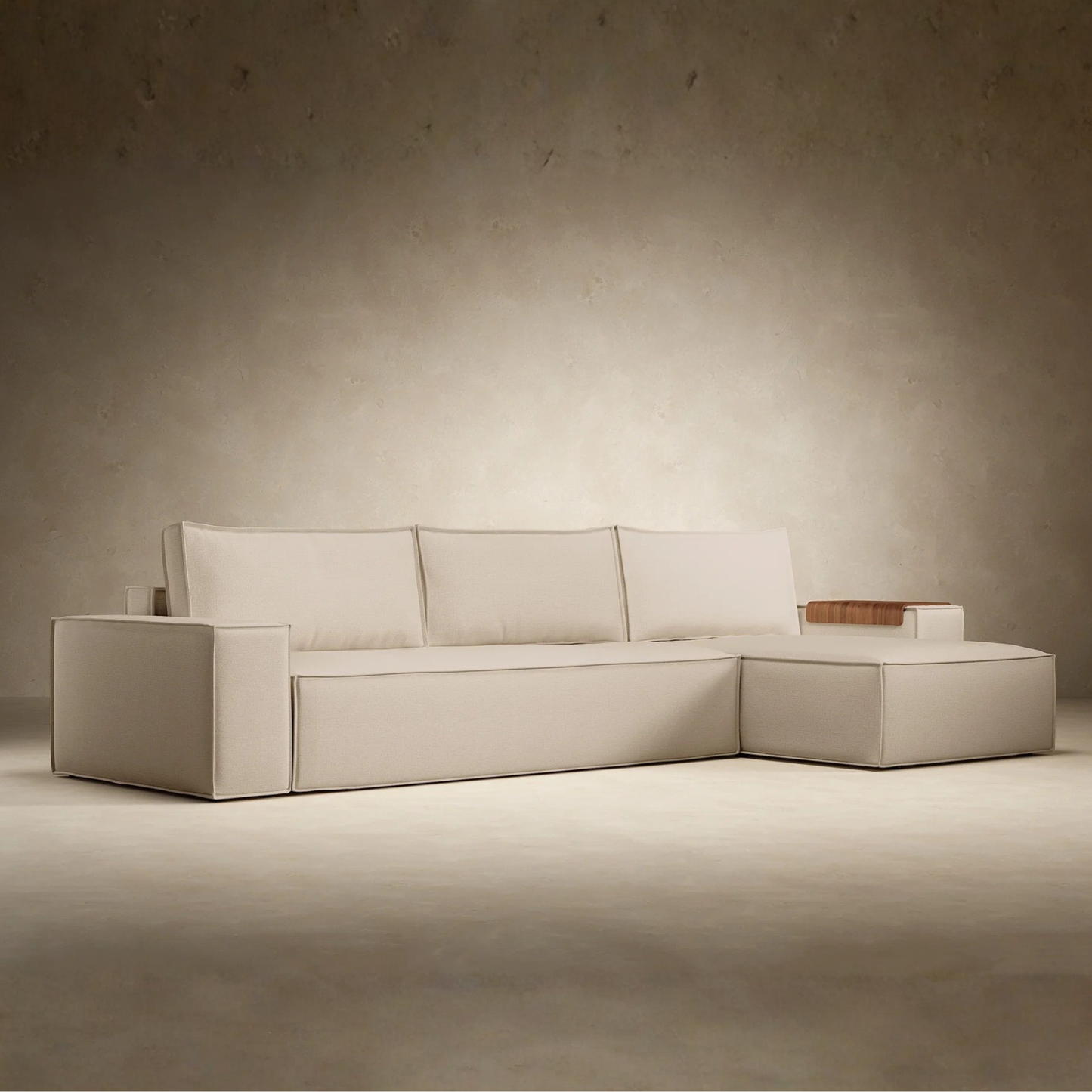 Innovation Living Newilla L‑Shaped Sectional Lounger Sleeper Sofa