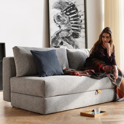 Innovation Living Osvald Fabric Queen Sleeper Sofa with Storage