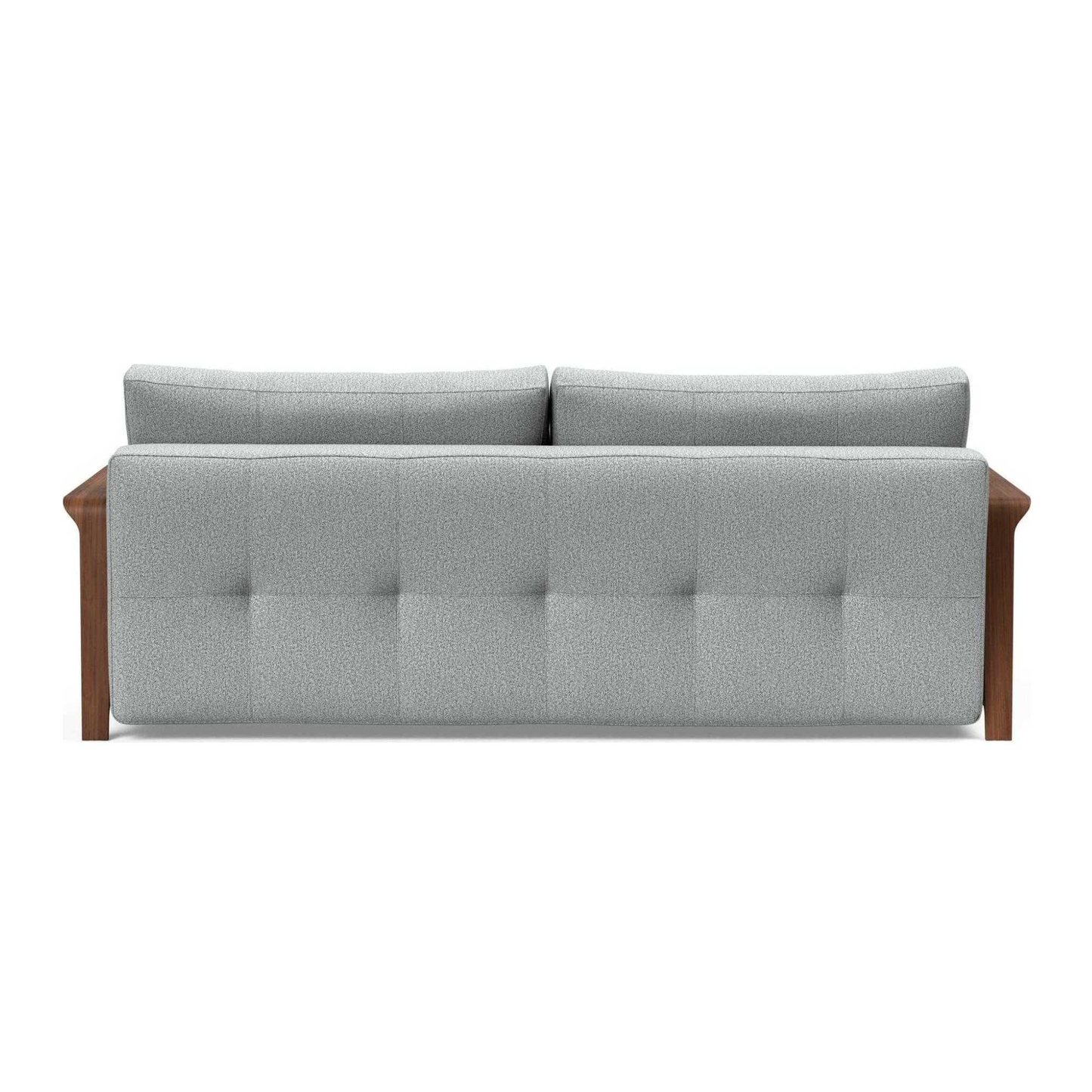 Innovation Living Ran Deluxe Fabric Lounger Sleeper Sofa with Wood Arms-comfortdesignfurniture