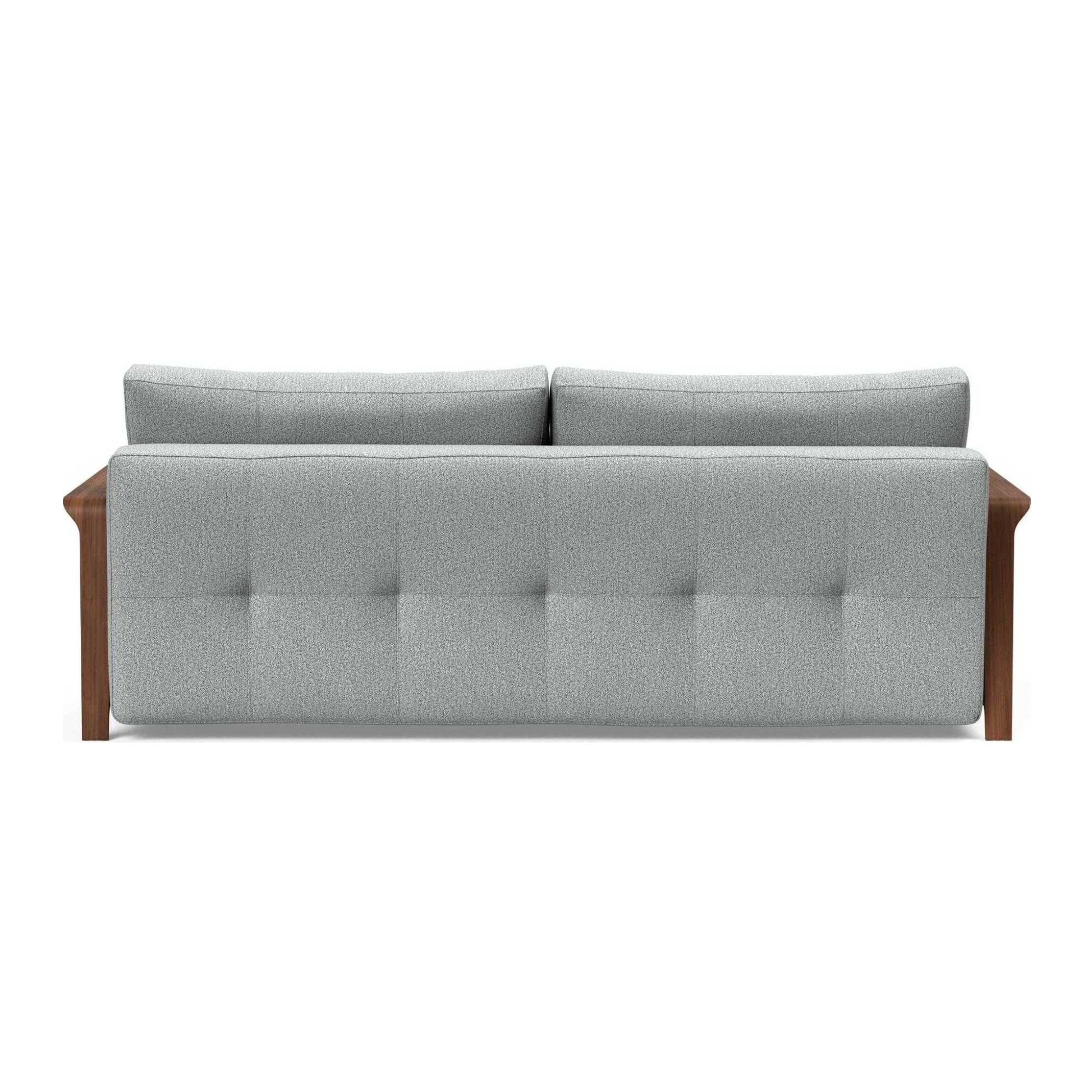 Innovation Living Ran Deluxe Fabric Lounger Sleeper Sofa with Wood Arms-comfortdesignfurniture