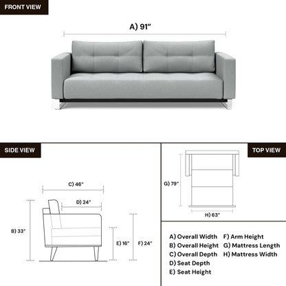 Innovation Living Cassius Queen Sleeper Sofa with Excess Pocket Spring Comfort-comfortdesignfurniture