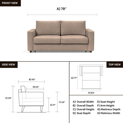 Innovation Living Neah Fabric Queen Sleeper Sofa