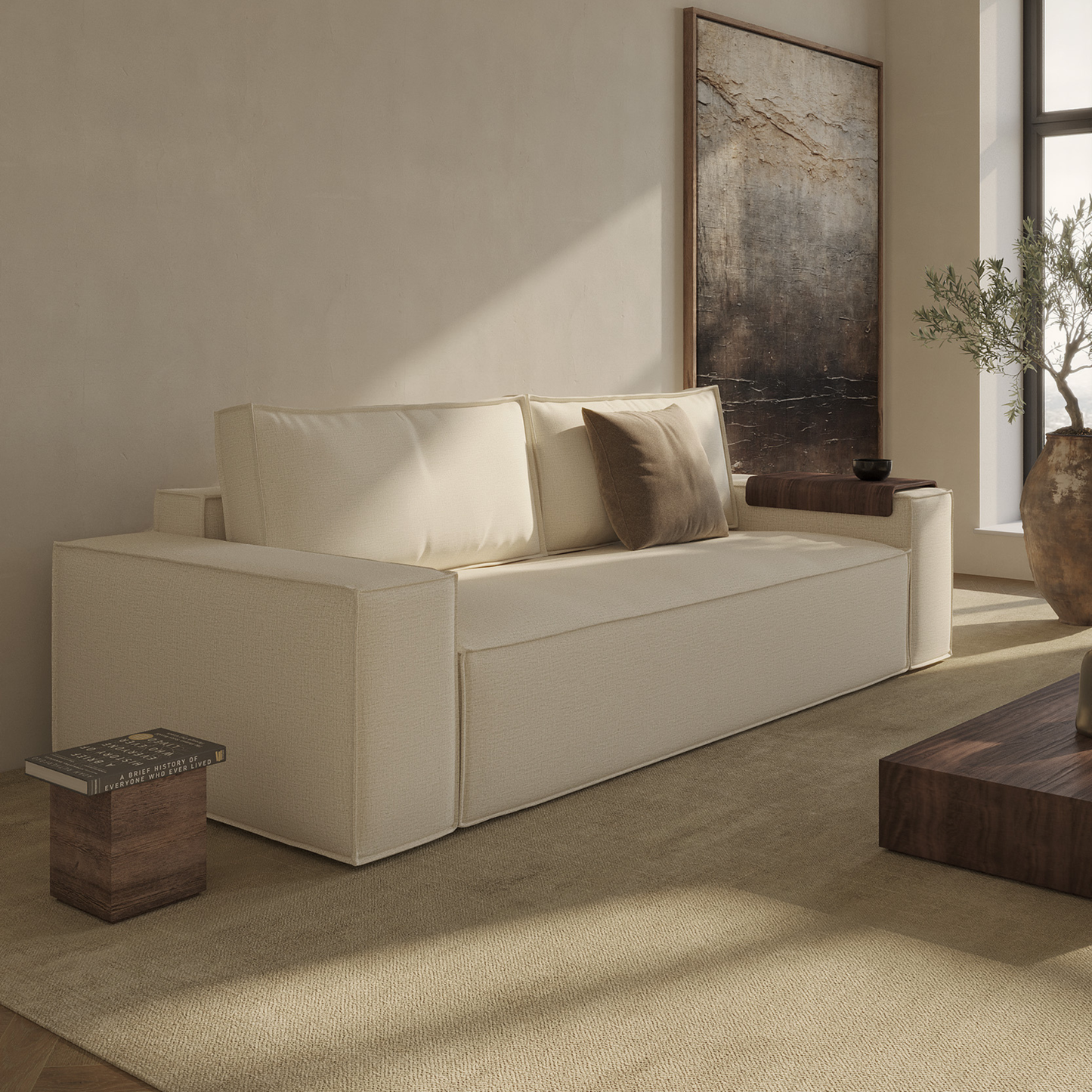 Innovation Living Newilla Fabric Queen Sleeper Sofa With Multiple Arm Style