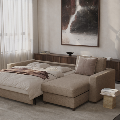 Innovation Living Newilla L‑Shaped Sectional Lounger Sleeper Sofa