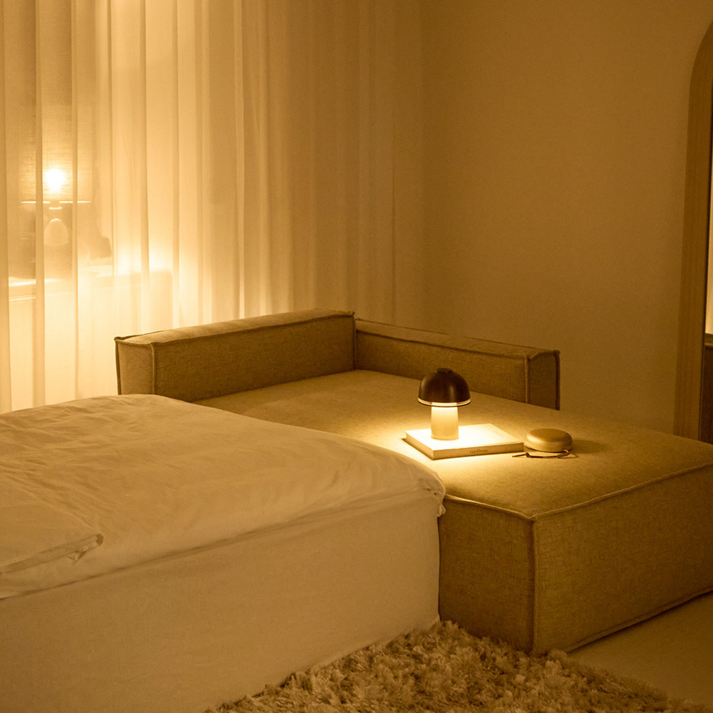 Innovation Living Newilla L‑Shaped Sectional Lounger Sleeper Sofa