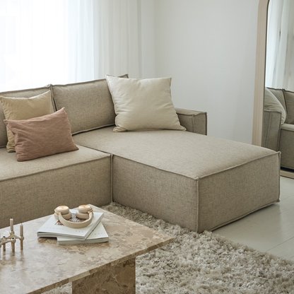 Innovation Living Newilla L‑Shaped Sectional Lounger Sleeper Sofa