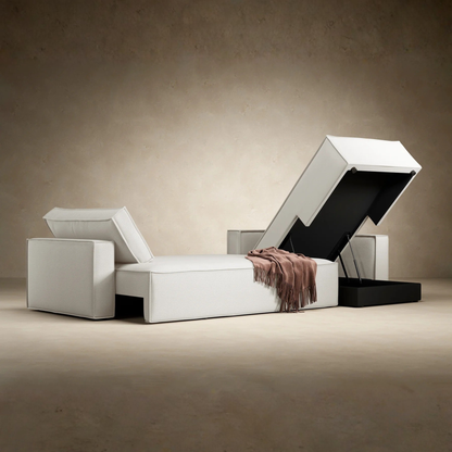 Innovation Living Newilla L‑Shaped Sectional Lounger Sleeper Sofa