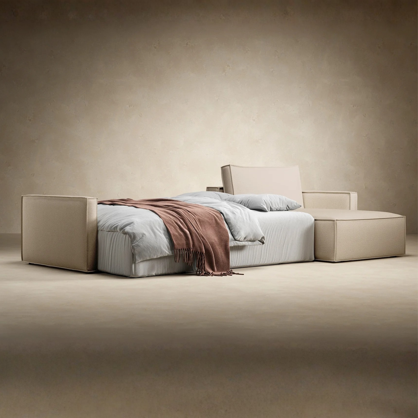 Innovation Living Newilla L‑Shaped Sectional Lounger Sleeper Sofa