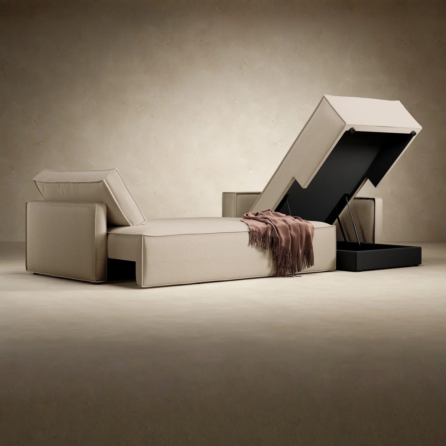 Innovation Living Newilla L‑Shaped Sectional Lounger Sleeper Sofa