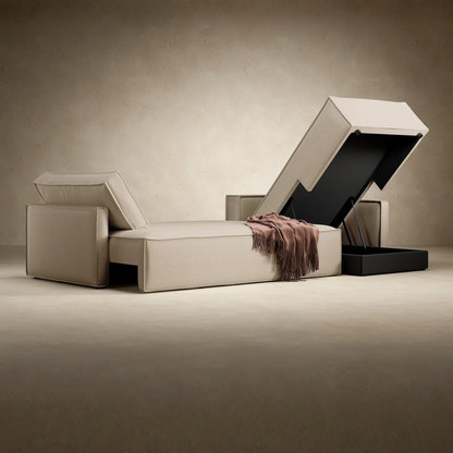 Innovation Living Newilla L‑Shaped Sectional Lounger Sleeper Sofa