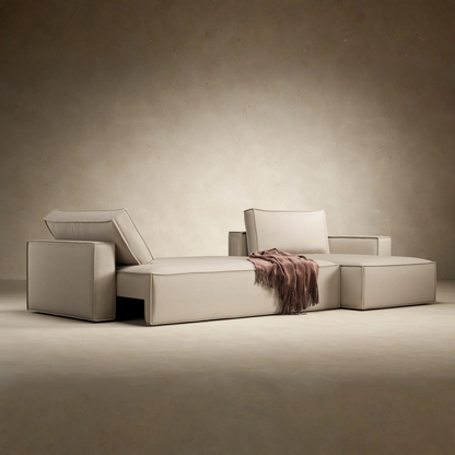 Innovation Living Newilla L‑Shaped Sectional Lounger Sleeper Sofa