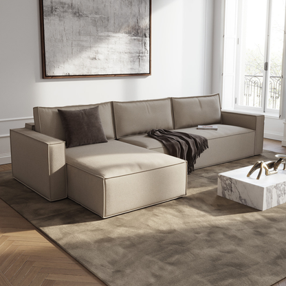Innovation Living Newilla L‑Shaped Sectional Lounger Sleeper Sofa