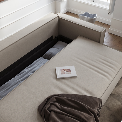 Innovation Living Newilla L‑Shaped Sectional Lounger Sleeper Sofa