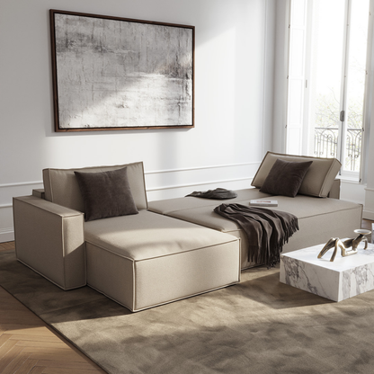 Innovation Living Newilla L‑Shaped Sectional Lounger Sleeper Sofa