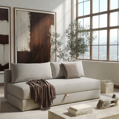 Innovation Living Osvald Fabric Queen Sleeper Sofa with Storage