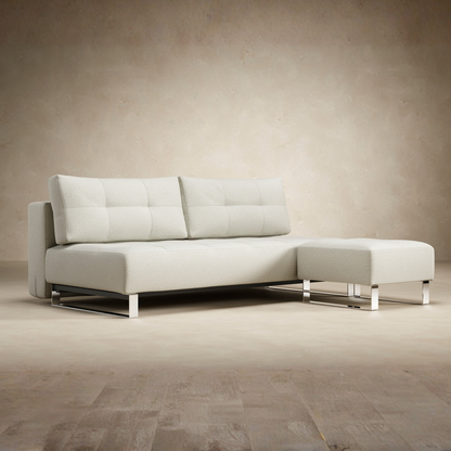Innovation Living Supremax Fabric Sleeper Sofa with Ottoman