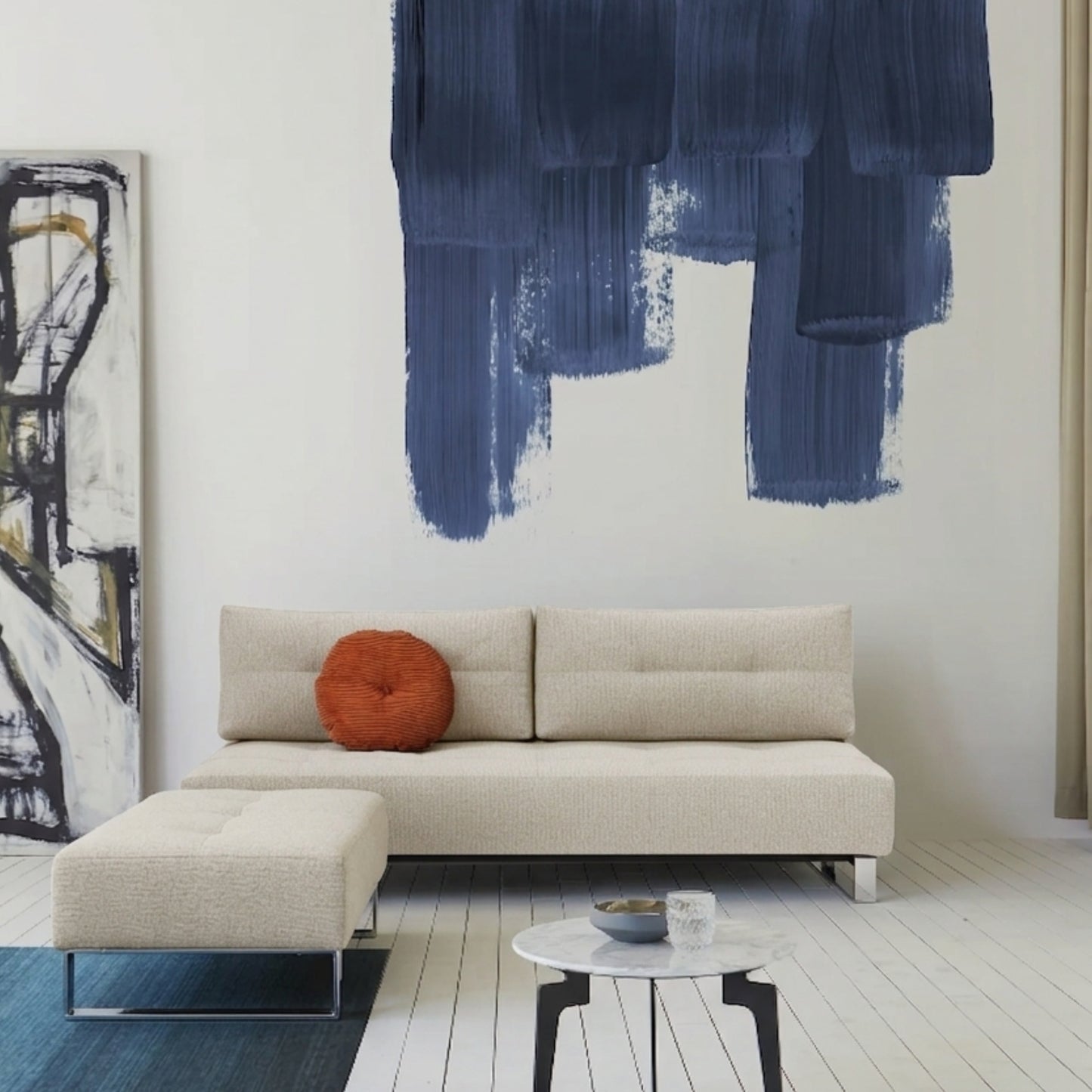 Innovation Living Supremax Fabric Sleeper Sofa with Ottoman