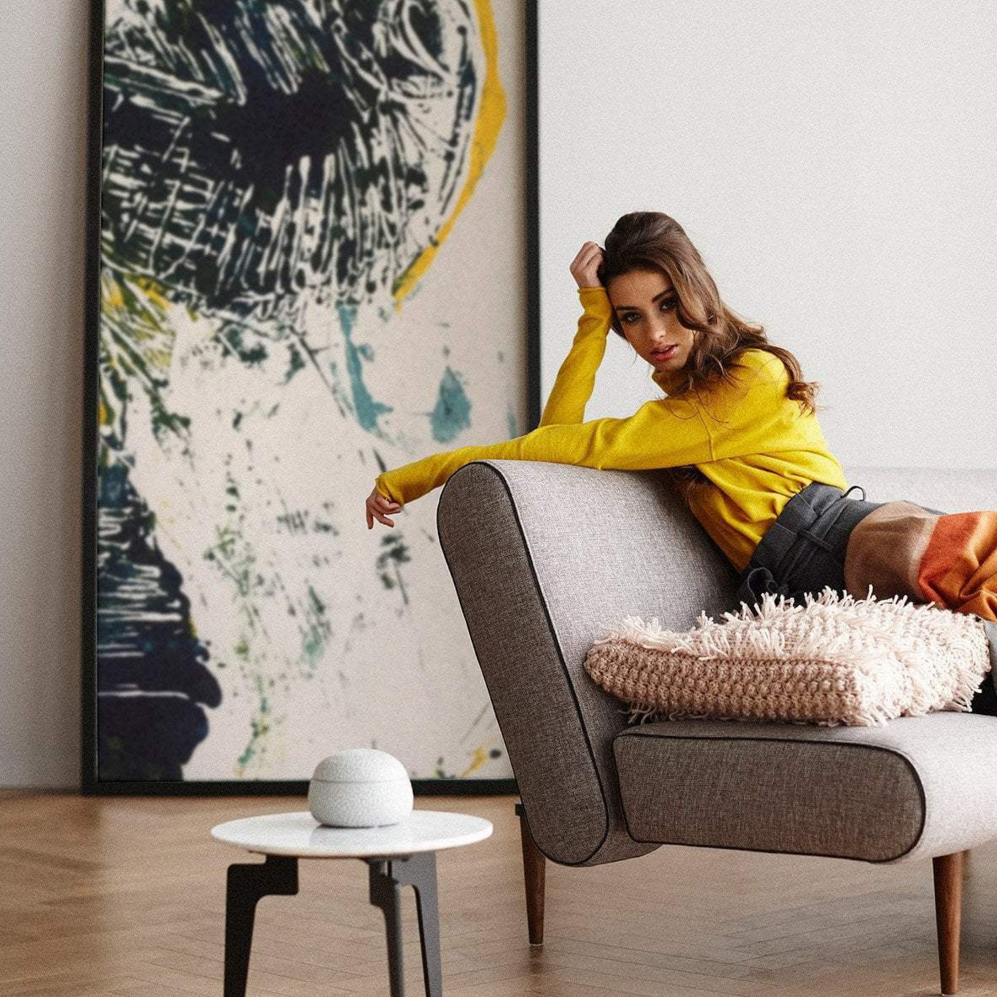 Innovation Living Unfurl Lounger Sleeper Sofa with Adjustable Backrest