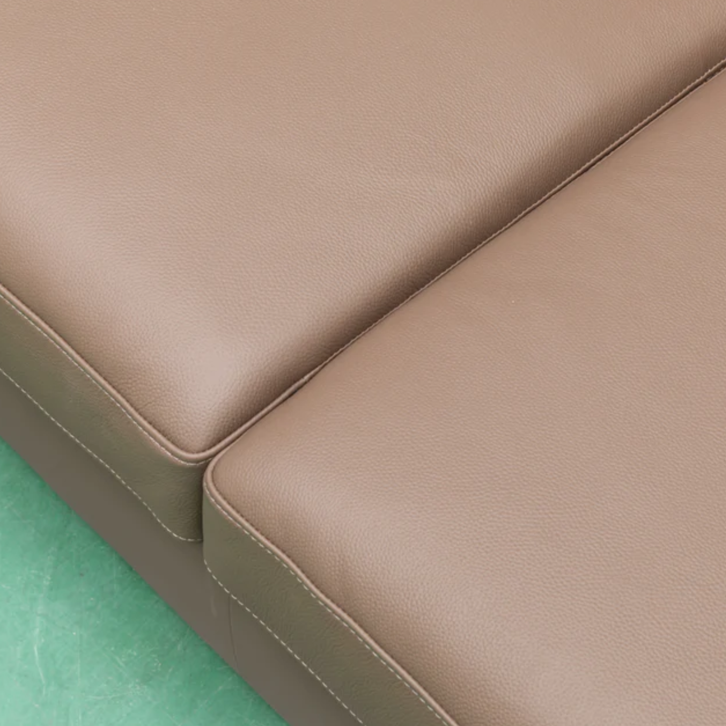 Kathy Ireland Alaves 3-Seater Brown Leather Queen Sleeper Sofa