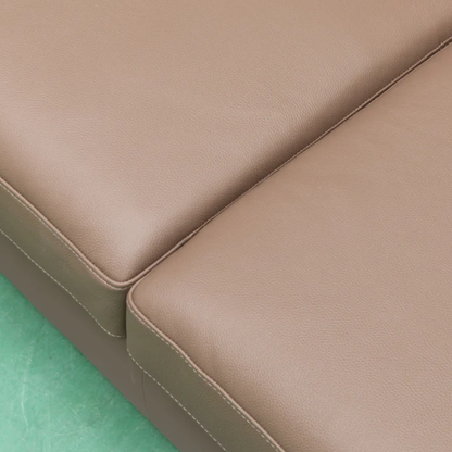 Kathy Ireland Alaves 3-Seater Brown Leather Queen Sleeper Sofa