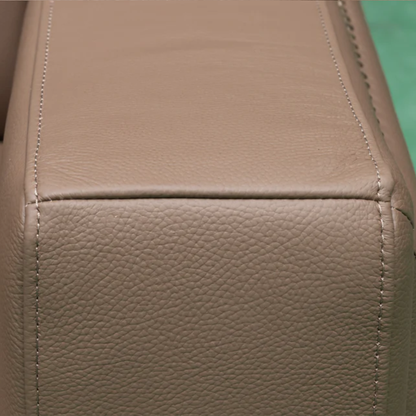 Kathy Ireland Alaves 3-Seater Brown Leather Queen Sleeper Sofa