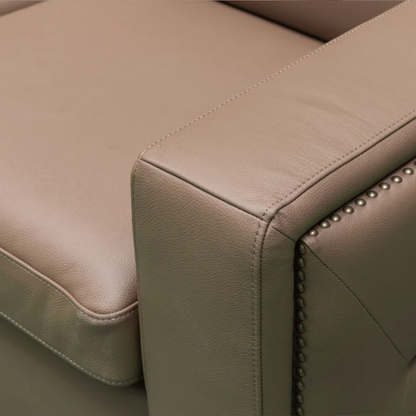 Kathy Ireland Alaves 3-Seater Brown Leather Queen Sleeper Sofa