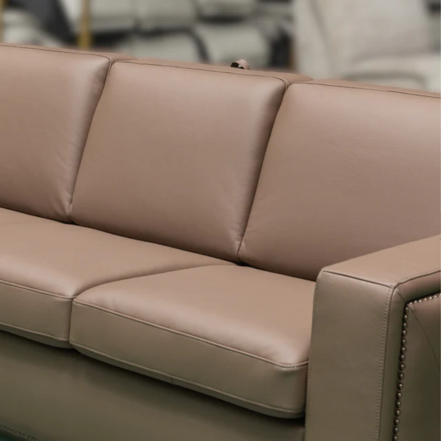 Kathy Ireland Alaves 3-Seater Brown Leather Queen Sleeper Sofa