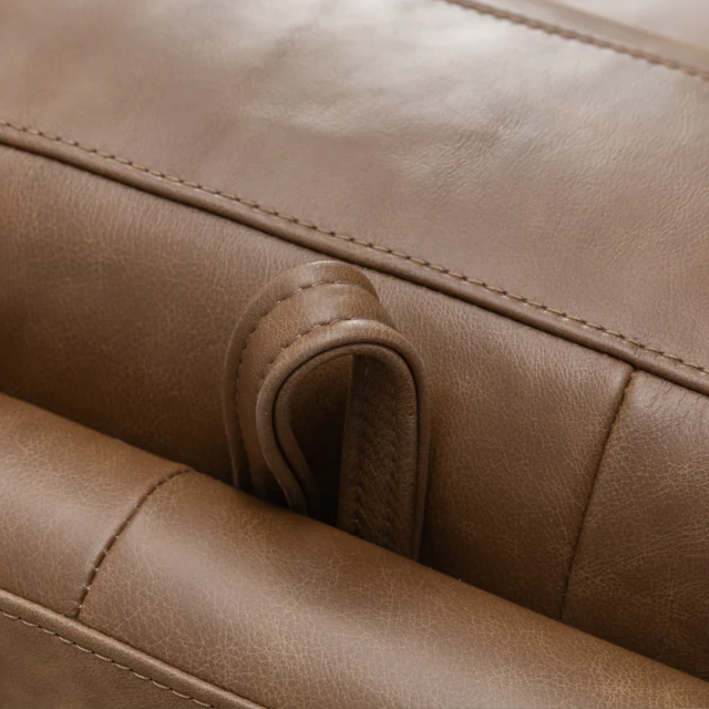 Kathy Ireland Alaves 3-Seater Brown Leather Queen Sleeper Sofa