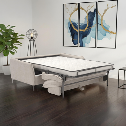 Kathy Ireland Fiora Fabric Sleeper Sofa With Easy Open Mechanism