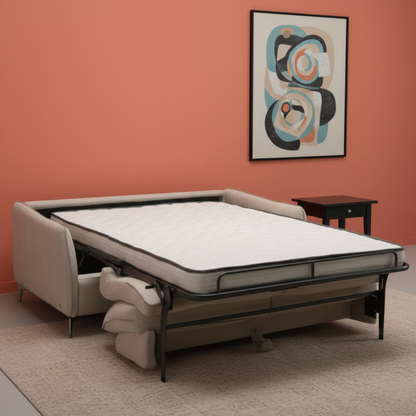 Kathy Ireland Fiora Fabric Sleeper Sofa With Easy Open Mechanism