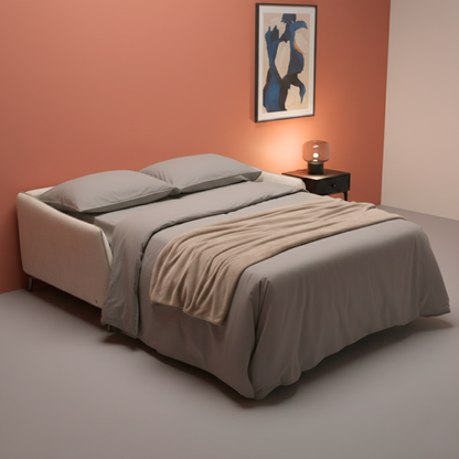 Kathy Ireland Fiora Fabric Sleeper Sofa With Easy Open Mechanism