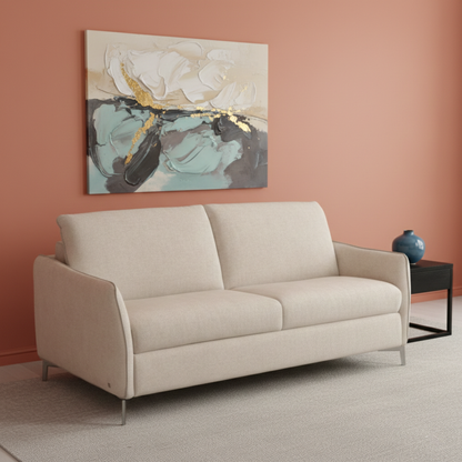 Kathy Ireland Fiora Fabric Sleeper Sofa With Easy Open Mechanism