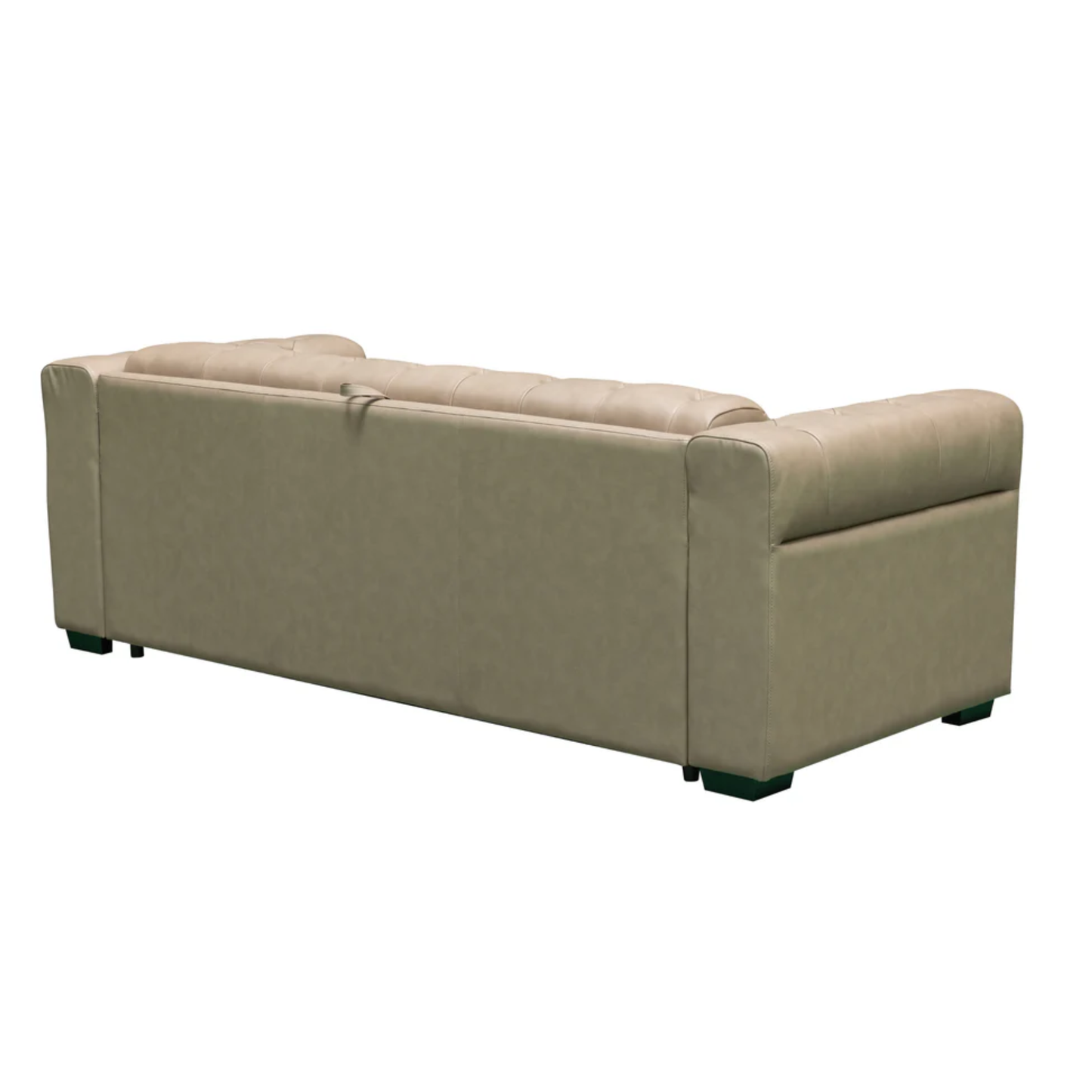 Kathy Ireland Leather Callas Queen Sleeper Sofa - Light Grey