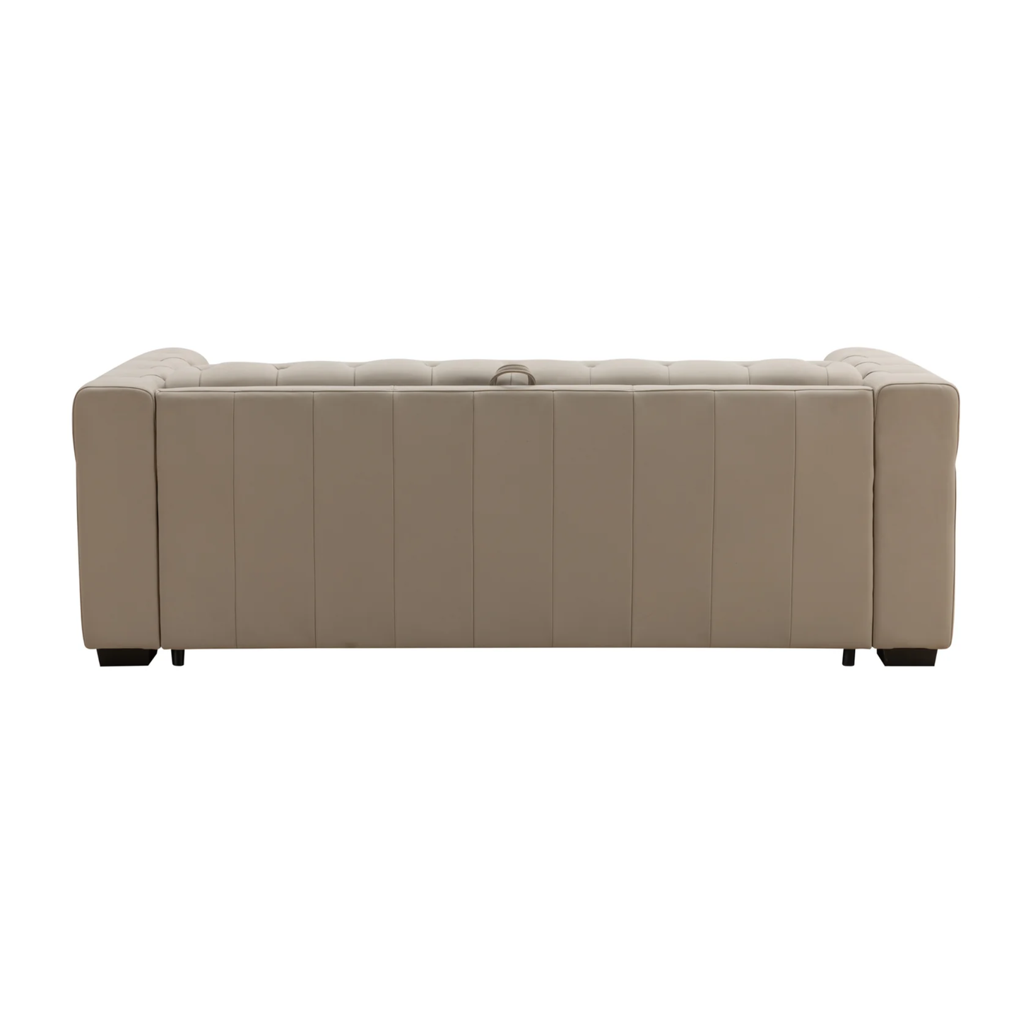 Kathy Ireland Leather Callas Queen Sleeper Sofa - Light Grey