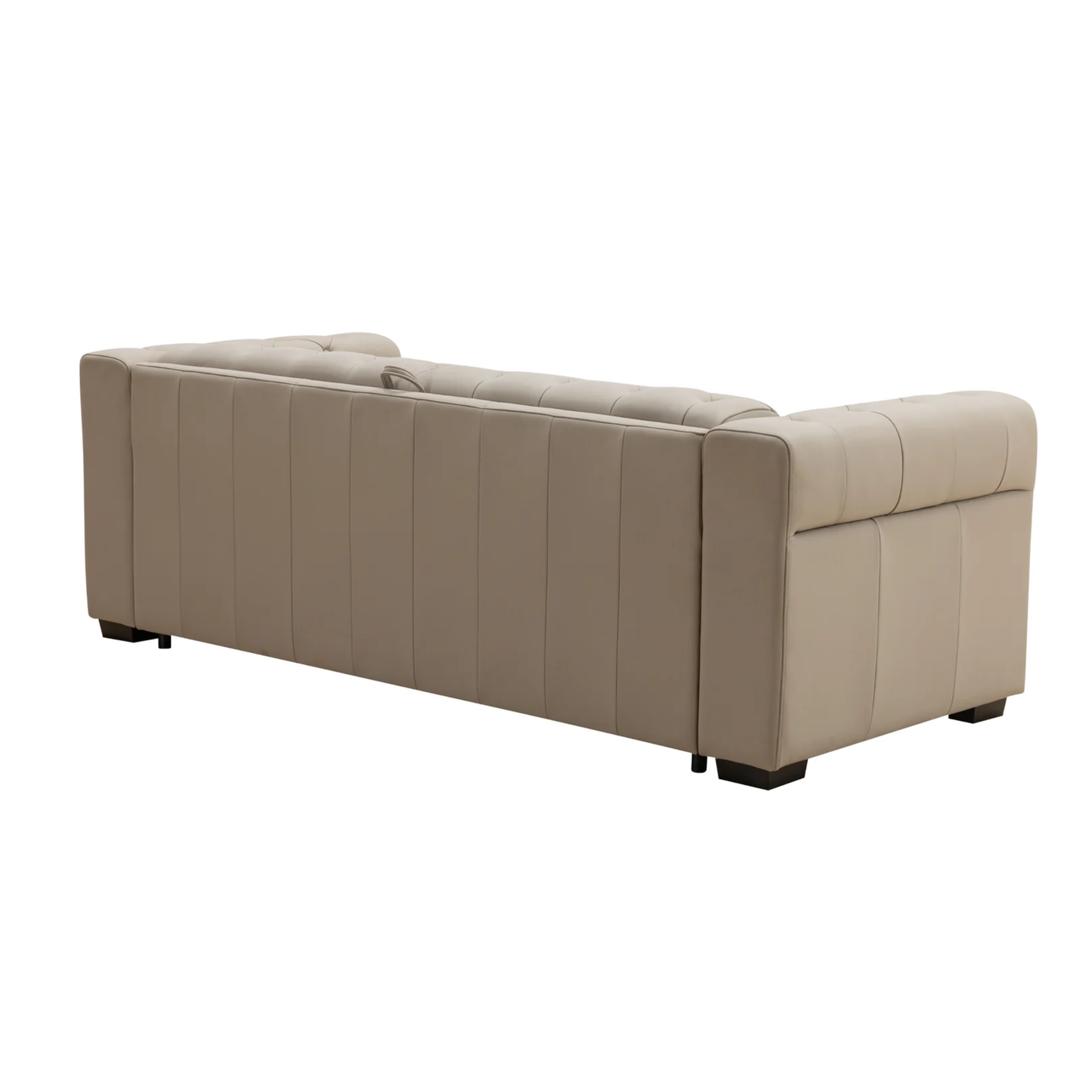 Kathy Ireland Leather Callas Queen Sleeper Sofa - Light Grey