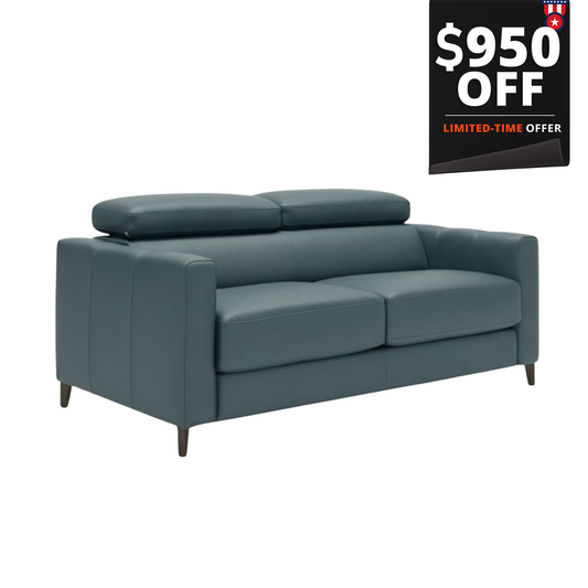 Kathy Ireland Avelina Leather Sleeper Sofa With Easy Open Mechanism