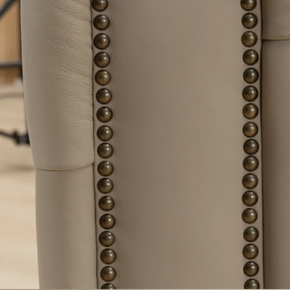 Kathy Ireland Leather Callas Queen Sleeper Sofa - Light Grey