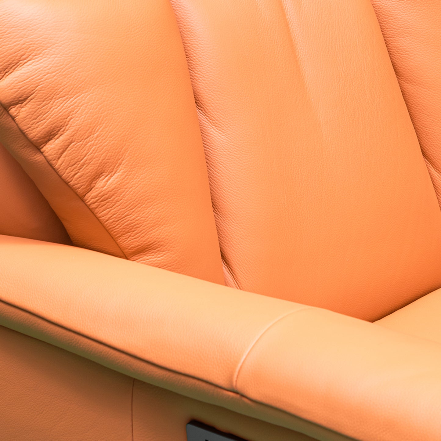 Klaussner Alessandro recliner Italian leather upholstery close-up showing premium material quality for comfort design furniture