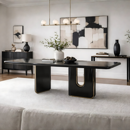 Klaussner Alessio Wooden Dining Table in Black
