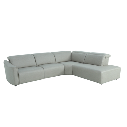 Klaussner Arlo Fabric Power Recliner Sectional Sofa with Chaise-Comfort Design Furniture