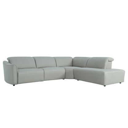 Klaussner Arlo Fabric Power Recliner Sectional Sofa with Chaise-Comfort Design Furniture